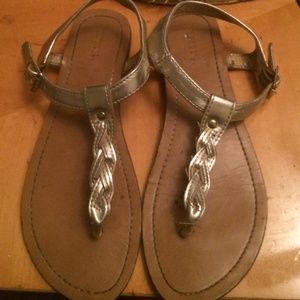 Merona gold braided sandals