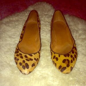 Madewell calf hair cheetah flats