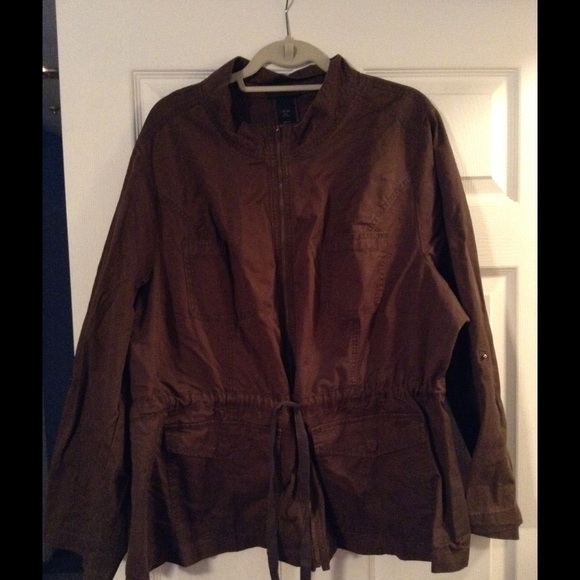 Lane Bryant Jackets & Blazers - Brown Cotton Jacket