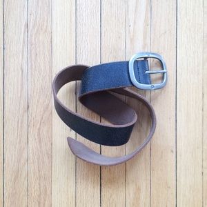 AG Denim Adriano Goldschmied black wide waist belt