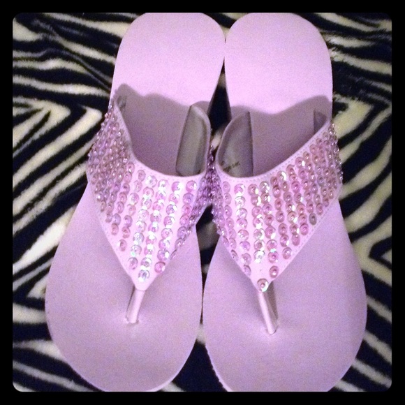 Purple Sequin Sandals