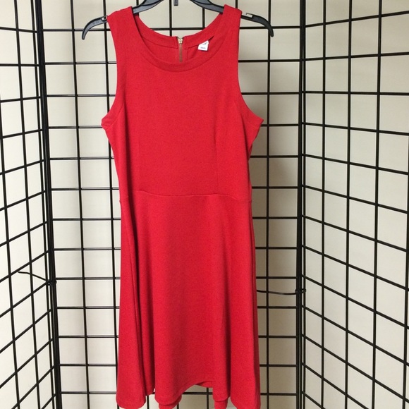 Red cotton dress.