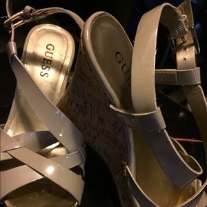 Guess wedges !! Nude ...size 6
