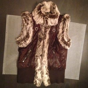 NWT Charming Charlie Faux Fur Vest