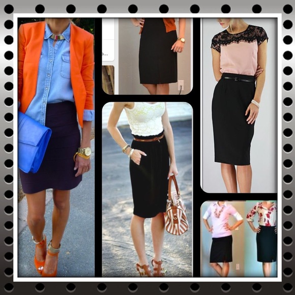 Two Banana Republic Black Skirts Knee Length