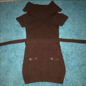 Brown Turtle Neck Dress