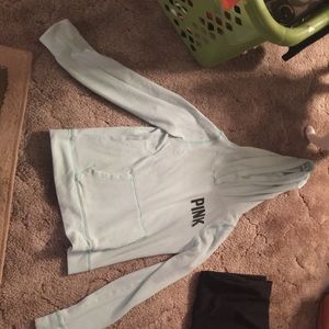 PINK light blue hoodie
