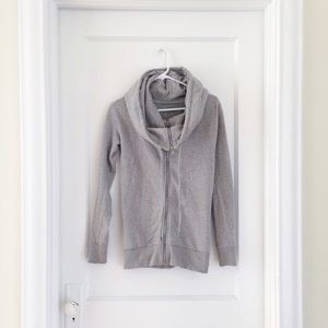 Allsaints Spitalfields gray cowl neck hoodie