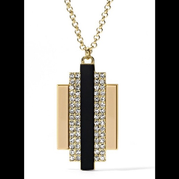 Fossil Art Deco pendant necklace