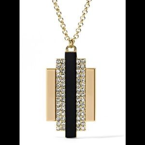 Fossil Art Deco pendant necklace