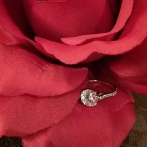 Sterling silver CZ ring sz5  other sizes available