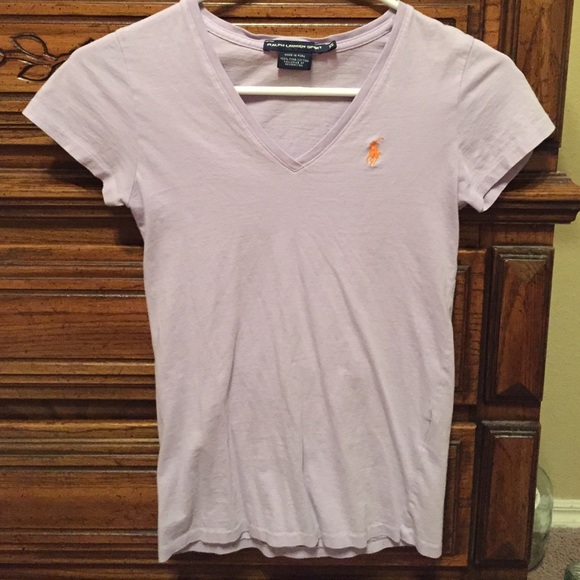 Light purple polo v-neck