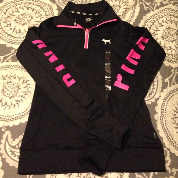 SOLD!!!!!!!Vs by Pink Gym Top (blk/pink)
