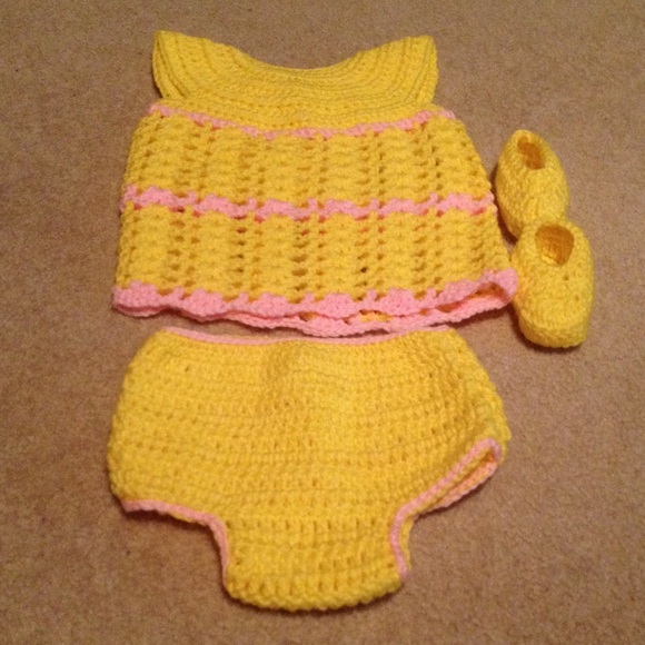 Handmade crochet 1 set baby stuff
