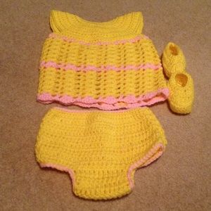 Handmade crochet 1 set baby stuff