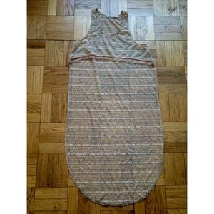 KIMCHI BLUE Beige/pink Lacey crochet hi-low tank