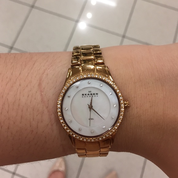 Skagen rose gold women's watch
