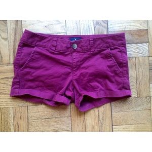 Burgundy shorts