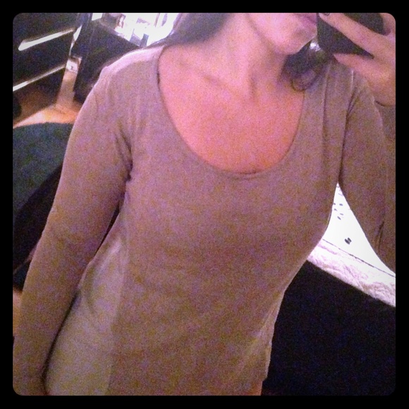 Guess brown/tan shirt