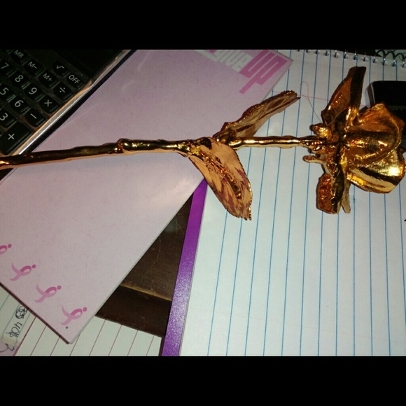 Real rose dipped in 24kt gold