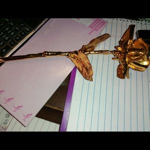 Real rose dipped in 24kt gold