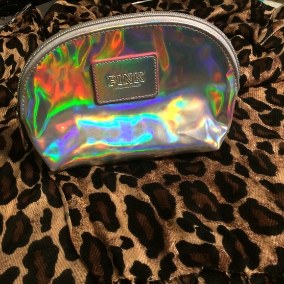 Silver holographic Pink Victoria's Secret bag