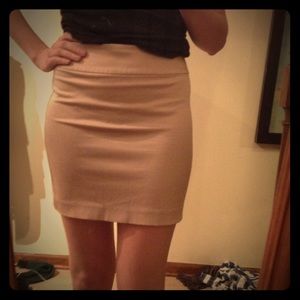 Thin Tan Half Zip Skirt