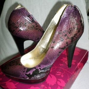 Lulu Townsend Purple Platform Stilettos sz 10 NEW!