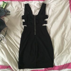 Black cut out dress