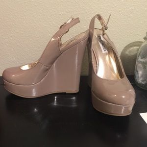 Nude Steve Madden Wedges