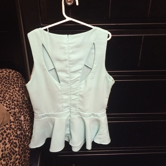 Light blue peplum top - Picture 2 of 2