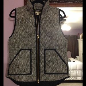 J. Crew Factory Herringbone Excursion Puffer Vest