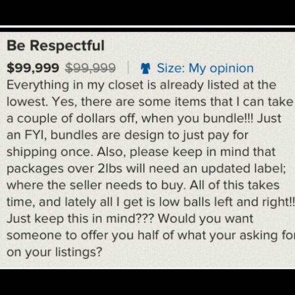 Please be respectful...happy shopping!! - Picture 2 of 2