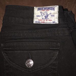 Authentic all black True Religion jeans