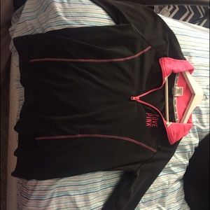 Half zip pink hoodie