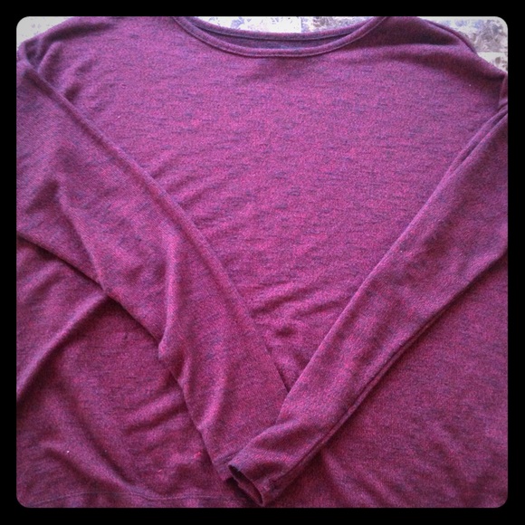 Long sleeve maroon/black shirt
