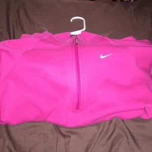 Pink Nike Half Zip Sweater