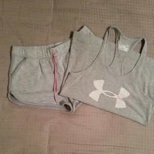 Under Armour shorts and tank