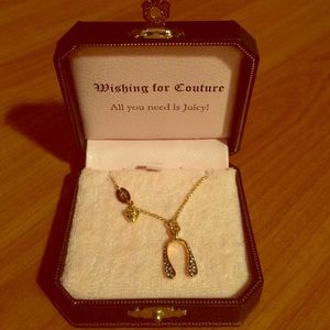 Juicy Couture wishbone charm necklace