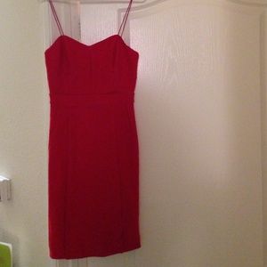 Red dress with purple lining