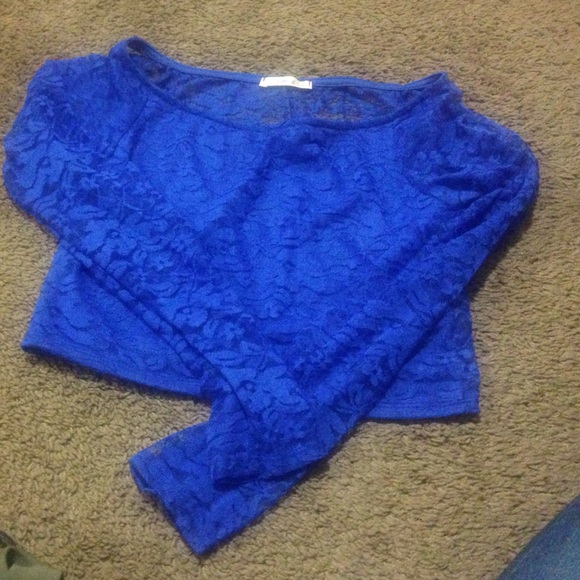 Blue crop top