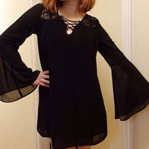 New Bell Sleeve Chiffon Dress