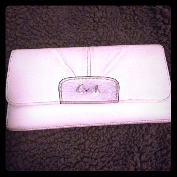 Coach Leather checkbook wallet