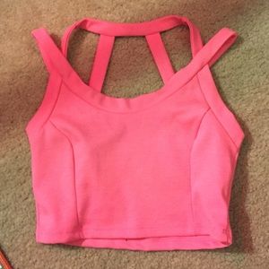 Hot pink crop top