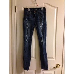 Worn Once! AE Distressed Jeans
