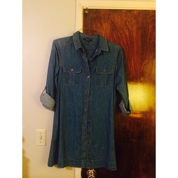 Forever 21 Denim Dress/Cardigan - Picture 1 of 3
