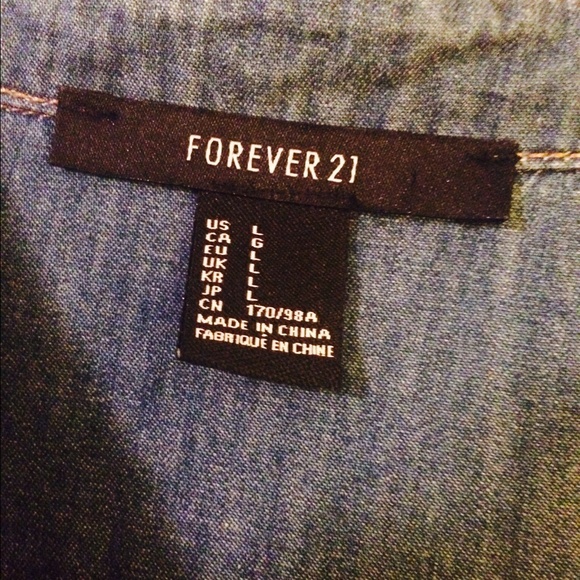 Forever 21 Denim Dress/Cardigan - Picture 3 of 3