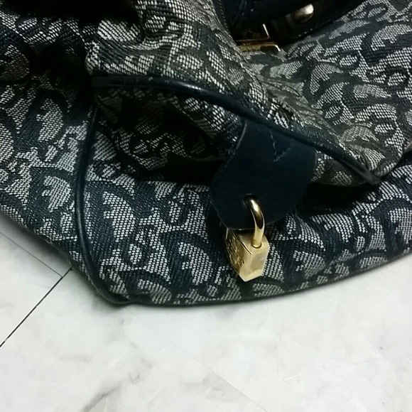 Authentic Christian Dior Denim Boston bag - Picture 2 of 5