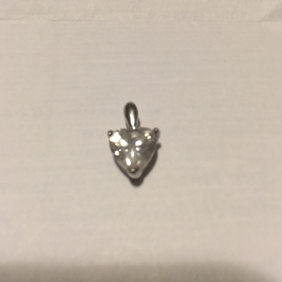 Sterling Silver CZ Heart Pendant