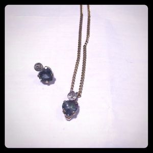 Mystic Topaz 10k Gold Diamond Pendant Necklace